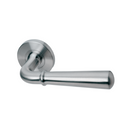 Narvick, Lever Handles, Form, On Round Rose, With Escutcheons, Stainless Steel, QS-2