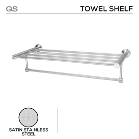 Main product view showing QS Stainless Steel Bathroom Accessories — tough stainless shine for bathroom doors.