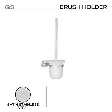 QS Stainless Steel Bathroom Accessories shown in main product view, giving bathroom doors clean stainless confidence.