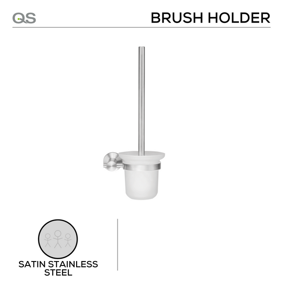 QS Stainless Steel Bathroom Accessories shown in main product view, giving bathroom doors clean stainless confidence.