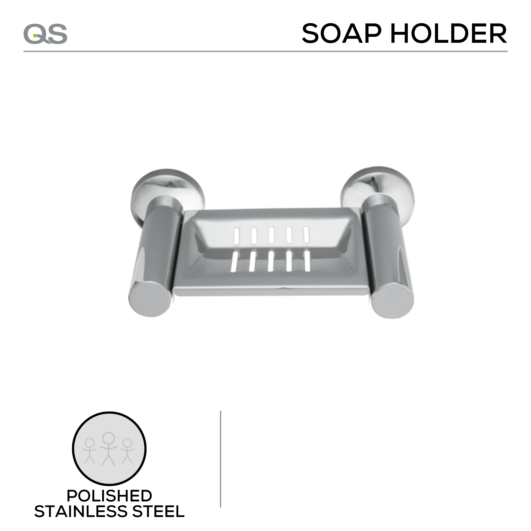QS1506/PSS, Holder, Soap, Polished Stainless Steel, QS