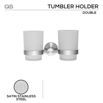 Main product view showing QS Stainless Steel Bathroom Accessories — tough stainless shine for bathroom doors.