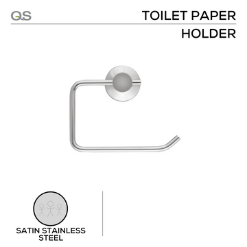 QS Stainless Steel Bathroom Accessories shown in main product view, giving bathroom doors clean stainless confidence.