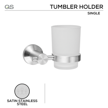 Main product view showing QS Stainless Steel Bathroom Accessories — tough stainless shine for bathroom doors.