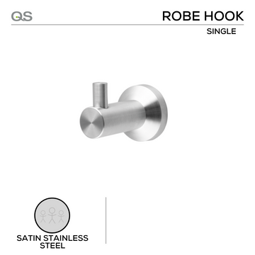 Main product view showing QS Stainless Steel Bathroom Accessories — tough stainless shine for bathroom doors.