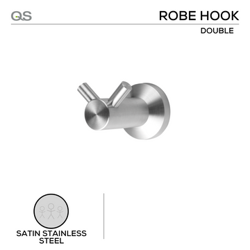 QS Stainless Steel Bathroom Accessories shown in main product view, giving bathroom doors clean stainless confidence.
