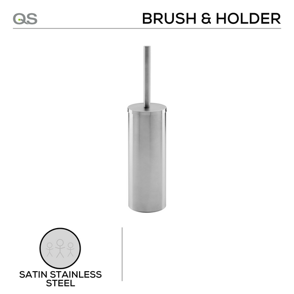 Main product view showing QS Stainless Steel Bathroom Accessories — tough stainless shine for bathroom doors.