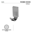 QS Stainless Steel Bathroom Accessories shown in main product view, giving bathroom doors clean stainless confidence.