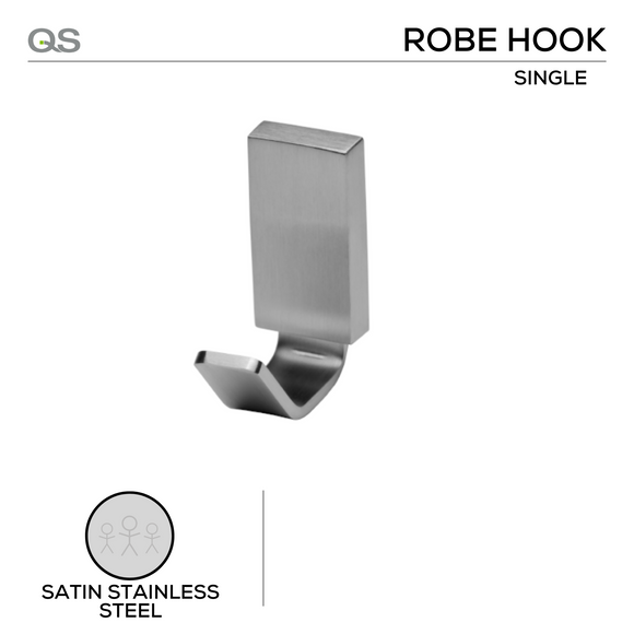 QS Stainless Steel Bathroom Accessories shown in main product view, giving bathroom doors clean stainless confidence.