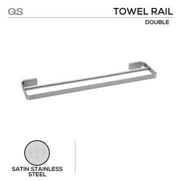 QS Stainless Steel Bathroom Accessories shown in main product view, giving bathroom doors clean stainless confidence.