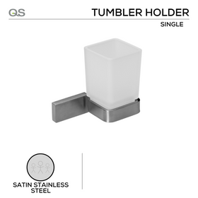 QS Stainless Steel Bathroom Accessories shown in main product view, giving bathroom doors clean stainless confidence.