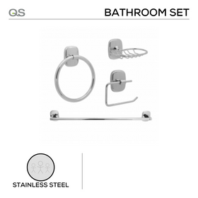 QS1560, Bathroom Set, Satin Stainless Steel, QS