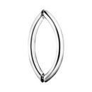 QS2205 Crescent D Handle, Pull Handle, Round, D Handle, BTB, 19mm (Ø) x 150mm (l), Stainless Steel, QS-2