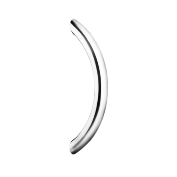 QS2205/1 Crescent D Handle, Pull Handle, Round, Crescent, D Handle, BoltThru, 19mm (Ø) x 150mm (I), Stainless Steel, QS