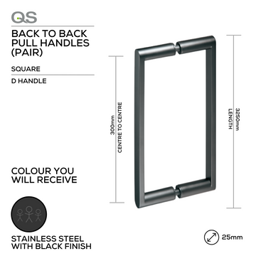 QS Stainless Steel Pull Handle main product view; clean stainless confidence for a better door setup, 25mm (Ø) x 325mm (l).