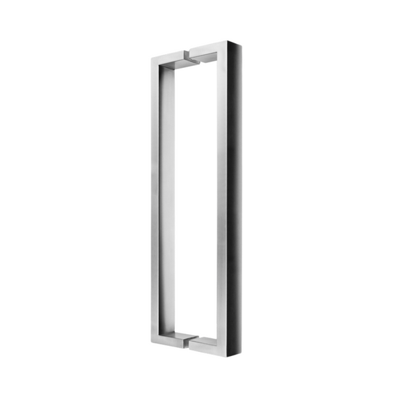QS2621 SQ SECT, Pull Handle, Square, D Handle, BTB, 19mm (d) x 244mm (l) x 225mm (ctc), Stainless Steel, QS