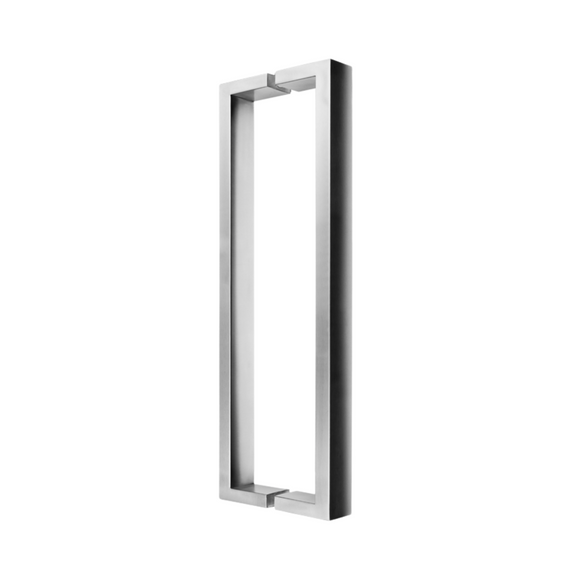 QS2624 SQ SECT, Pull Handle, Square, D Handle, BTB, 19mm (d) x 619mm (l) x 600mm (ctc), Stainless Steel, QS