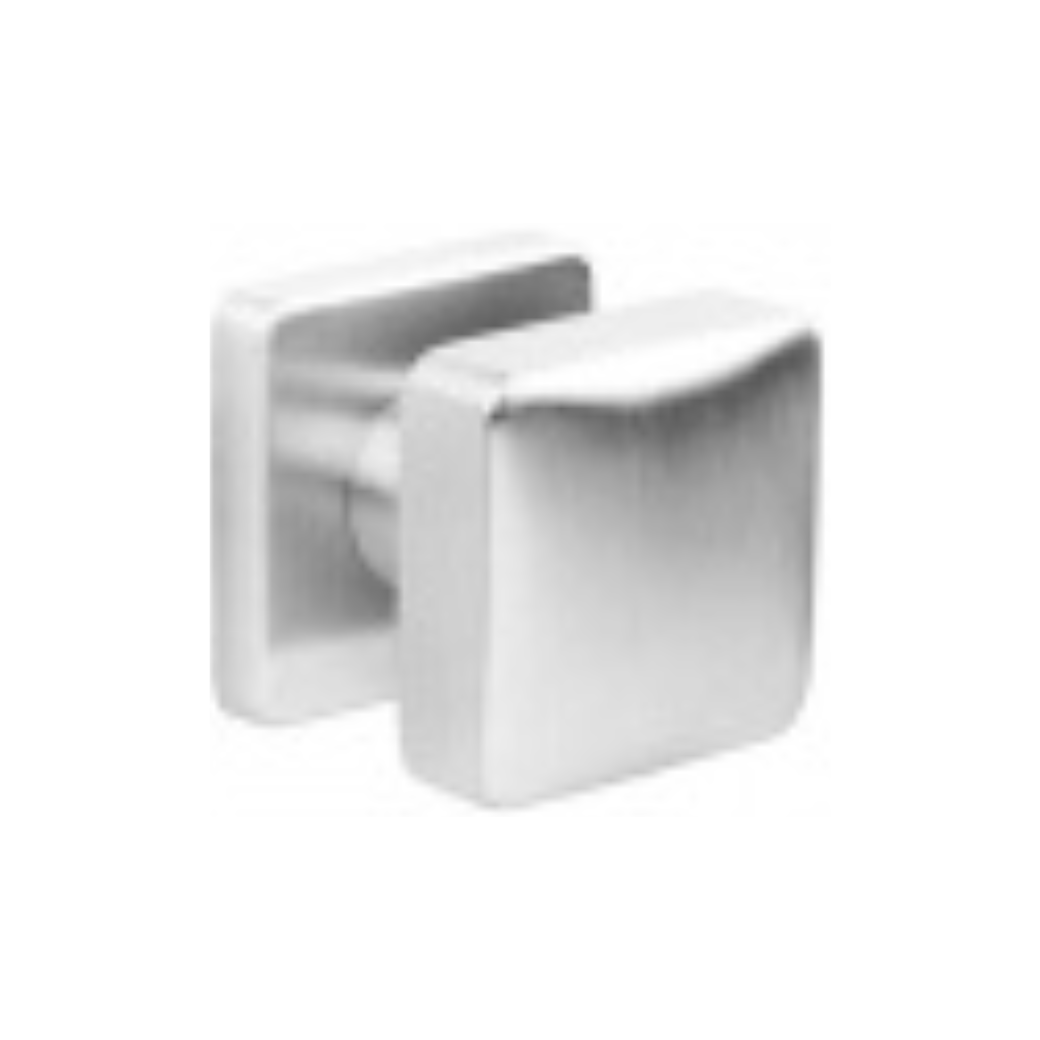 QS3815, Knob Handle, Fixed Square Raised, Stainless Steel, QS