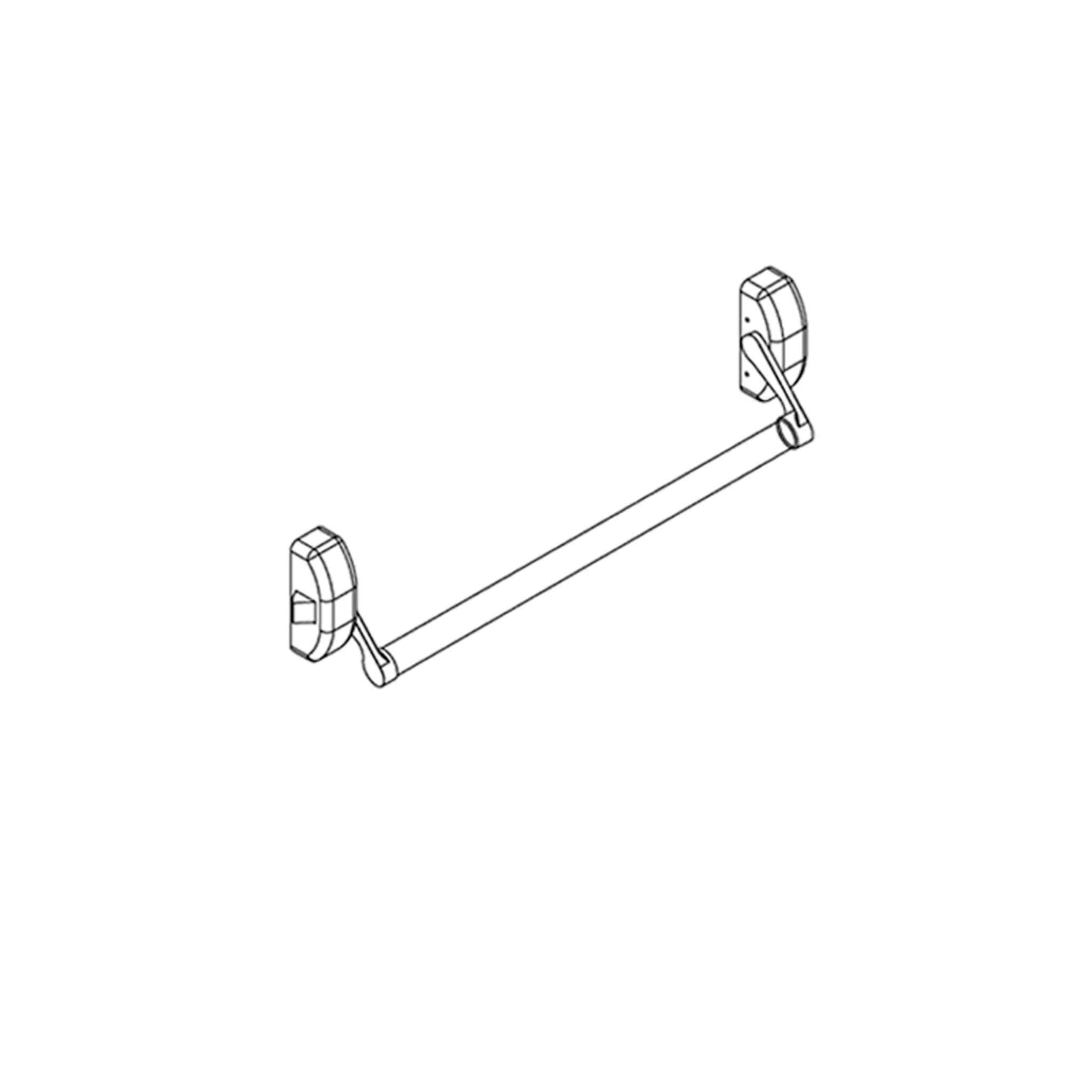 QS400/1, Panic Hardwares, Push Bar, Single Point Locking, EN1125 and EN1634 rated, Stainless Steel, QS