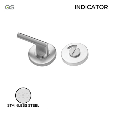 Main product view of QS Stainless Steel Door, made for bathroom doors with tough stainless shine.