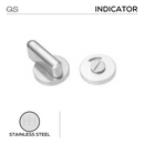 QS4406 + QS4409, WC Indicator Bolt & Thumb Turn, With Coin Release, Suitable for disable, Stainless Steel, QS-1