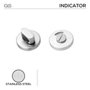 QS4406 + QS4410, WC Indicator Bolt & Thumb Turn, Stainless Steel, QS-1