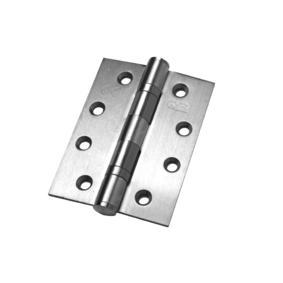 QS4415, Butt Hinge, 2 x Hinges (1 Pair), 100mm (h) x 76mm (w) x 3mm (t), Stainless Steel, QS