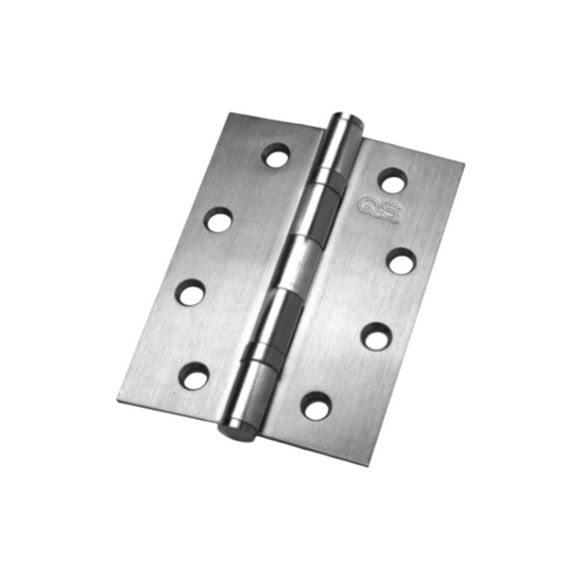 QS4417b, Butt Hinge, 2 x Hinges (1 Pair), 100mm (h) x 76mm (w) x 2mm (t), Stainless Steel, QS