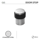 QS4421, Door Stop, Round, Stainless Steel, QS-1