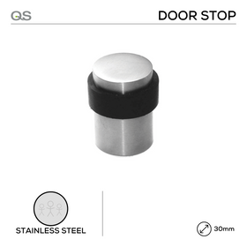 QS4421, Door Stop, Round, Stainless Steel, QS