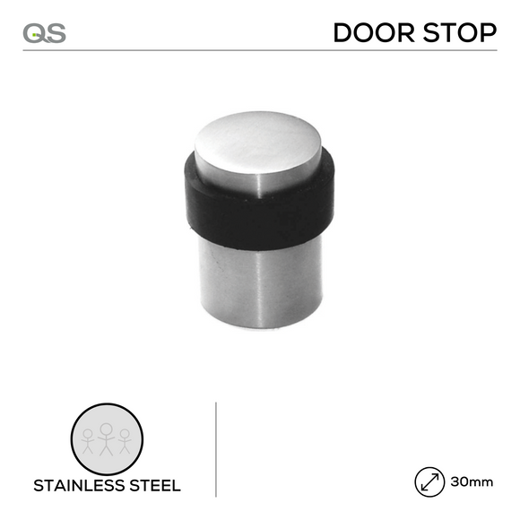 QS4421, Door Stop, Round, Stainless Steel, QS