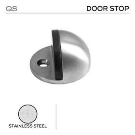 QS4422 SS, Door Stop, Floor Mounted, Hooded, Stainless Steel, QS