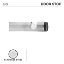 QS4423, Door Stop, Wall Mounted, with hook, Stainless Steel, QS-1