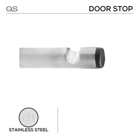 QS4423, Door Stop, Wall Mounted, with hook, Stainless Steel, QS