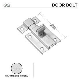 QS4425/1 60, Door Bolt, 60mm (l), Stainless Steel, QS