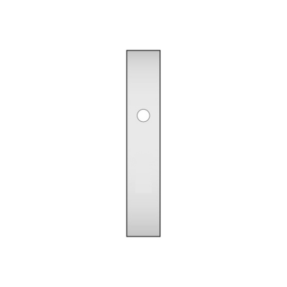 QS4429 BLANK, Plate, Rectangular, 254mm (l) x 50mm (w), Supplied with QS Handle, Stainless Steel, QS