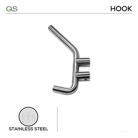 QS4436, Coat Hook , Solid, Large, Stainless Steel, QS
