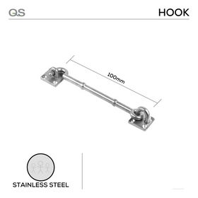 QS4449/1 100, Cabin Hook, 100mm (l), Stainless Steel, QS