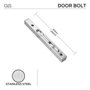 QS4451/1 203, Door Bolt, 203mm (l), Stainless Steel, QS-1