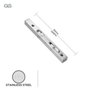 QS4451/2 300, Door Bolt, 300mm (l), Stainless Steel, QS-1