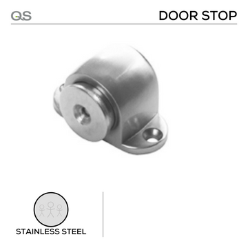 Main product view of QS Stainless Steel Door Stop, made for doors with strong stainless style.