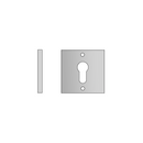 QS4473/FL, Cylinder Escutcheon, Flush Square Rose, 52mm (h) x 52mm (w) x 2mm (t), Stainless Steel, QS-2