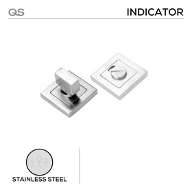 QS4477, WC Indicator Bolt & Thumb Turn, With Coin Release, Square, Stainless Steel, QS