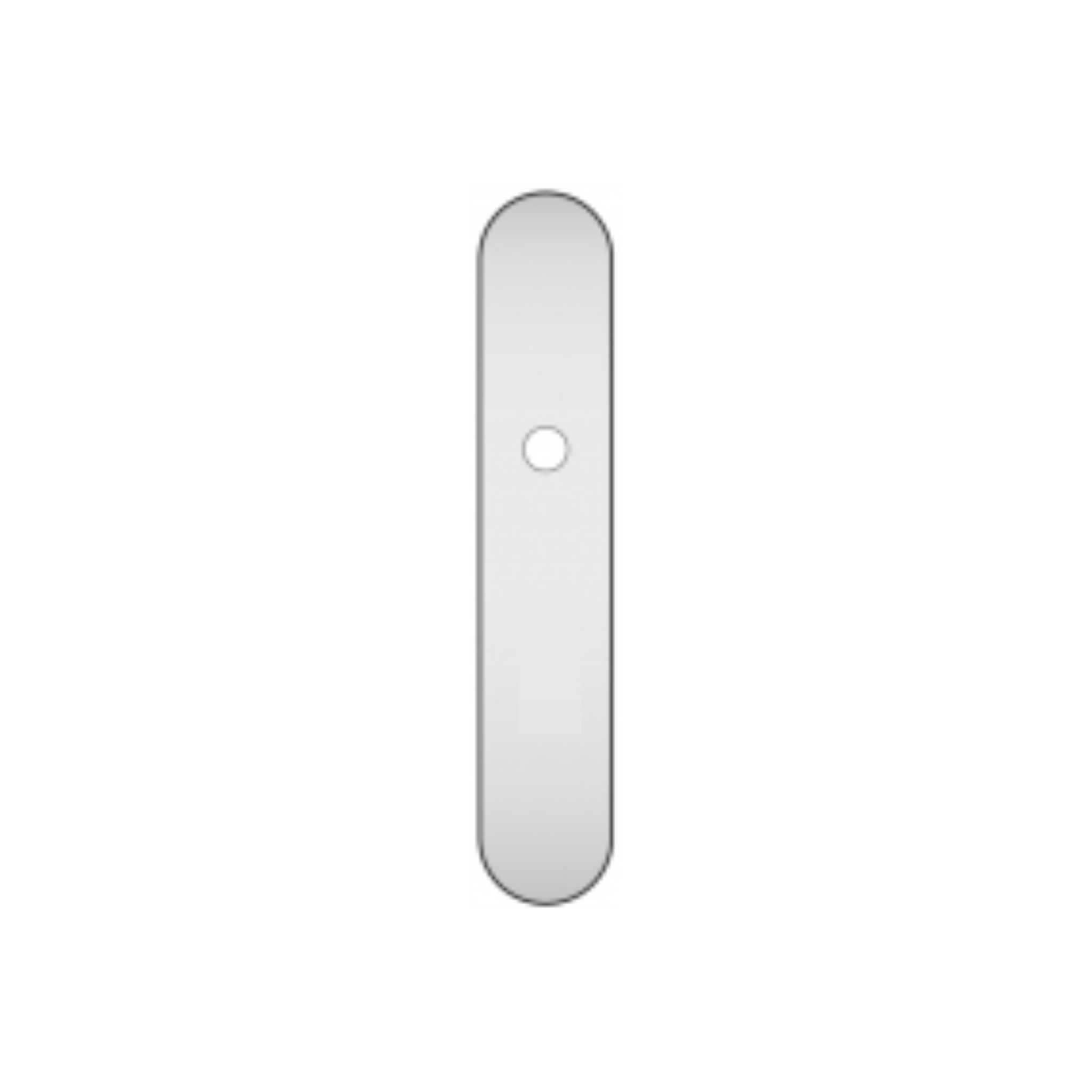 QS4484 BLANK, Plate, Oval, 245mm (l) x 45mm (w), Supplied without QS Handle, Stainless Steel, QS