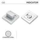 QS4488, WC Indicator Bolt & Thumb Turn, With Coin Release, Square, Stainless Steel, QS-1