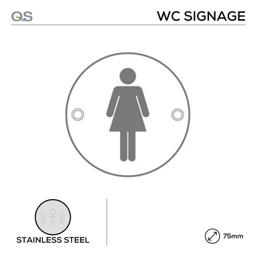 Main product view showing QS Stainless Steel Door — tough stainless shine for doors, 75mm x 75mm.