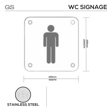 QS Stainless Steel Door main product view for doors — strong stainless style, 100mm x 100mm.