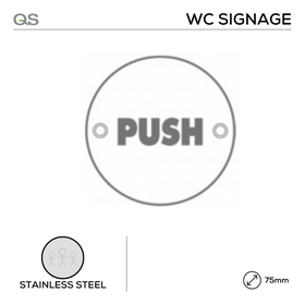QS Stainless Steel Door shown in main product view, giving doors tough stainless shine, 75mm.