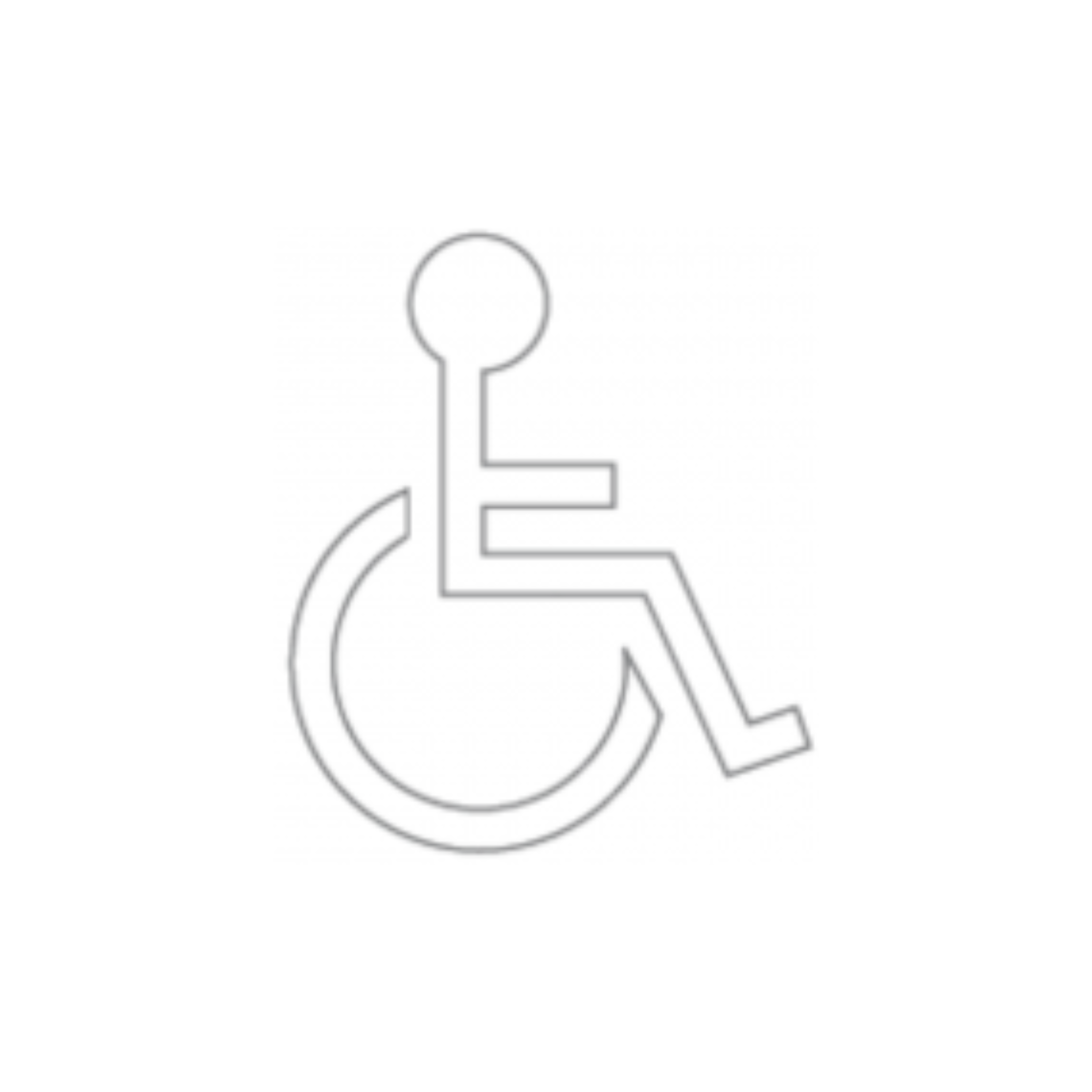 Disabled, Round, Laser Cut, Sign, 75mm x 75mm, Stainless Steel, QS