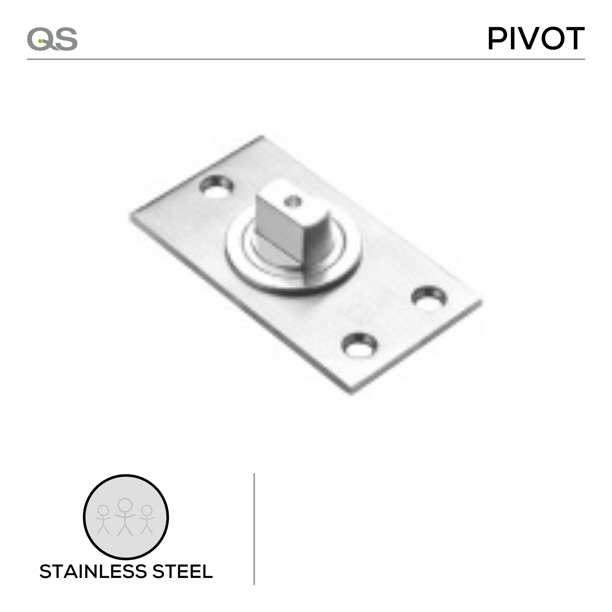 QS5501 Pivot For Doors up to 250kg, QS
